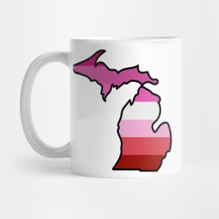 Michigan Lesbian Pride Flag Mug